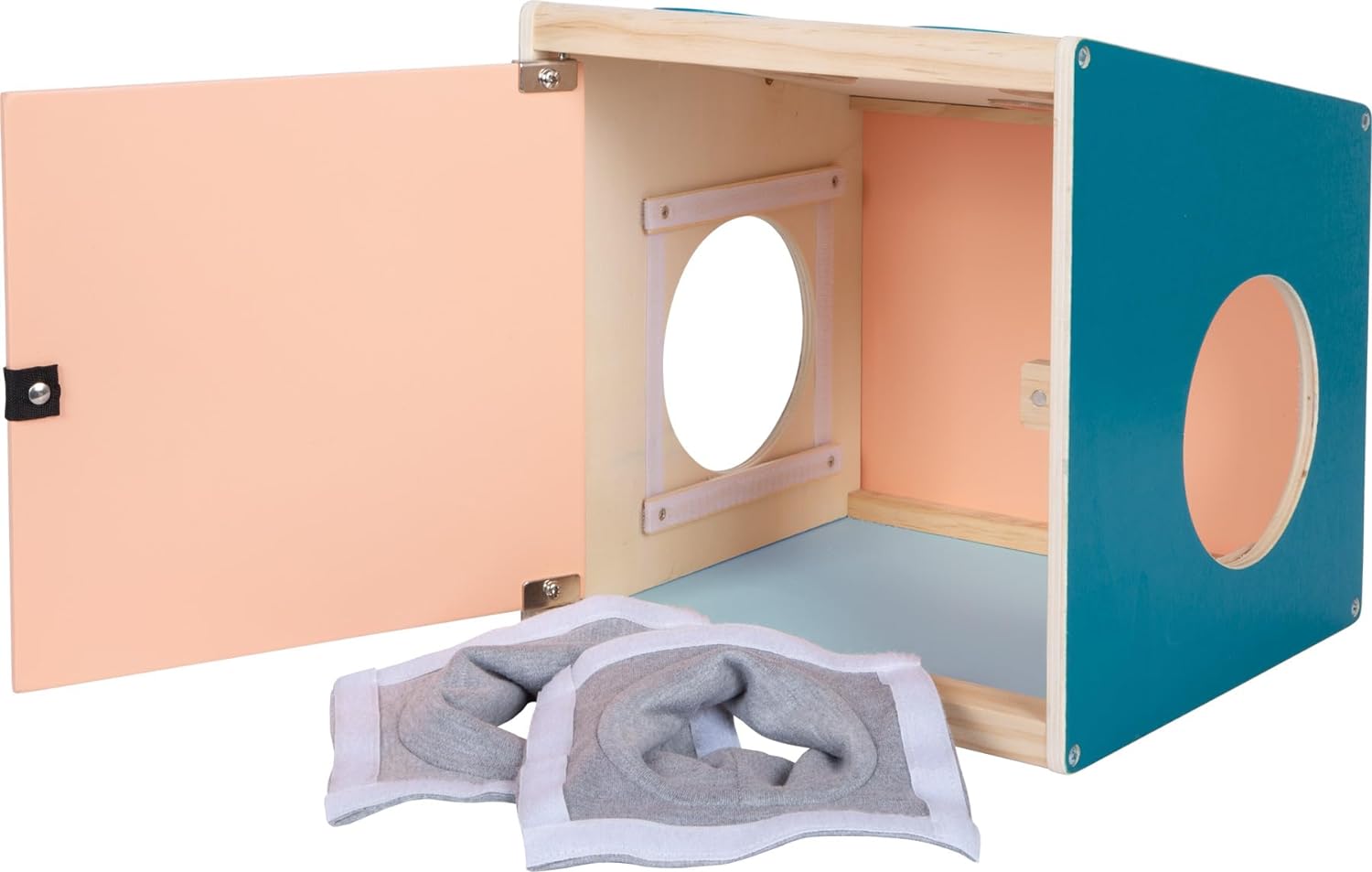 small foot Feeling Sensory, Wood Box for Seeing, Hearing, Smelling, & Touching, Ages 3+ yrs, 12466