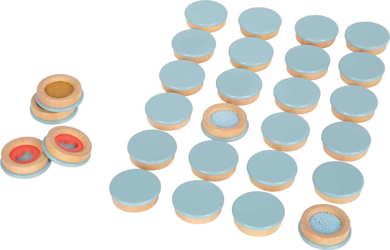 small foot Feeling Sensory, Memory Game of Touching Various Surfaces, for Kids Aged 3+ Years, 12467, Berry