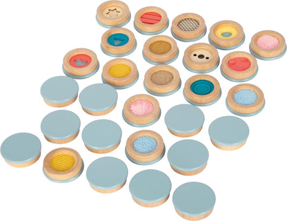 small foot Feeling Sensory, Memory Game of Touching Various Surfaces, for Kids Aged 3+ Years, 12467, Berry