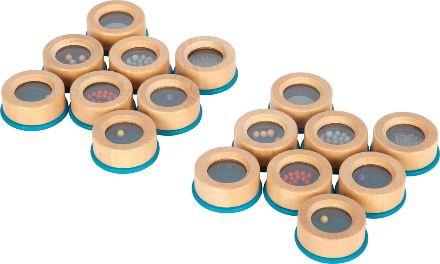 small foot Listening Memory, Kids' Acoustic Sensory Game, 16 Filled Wood containers, Ages 3+ Years, 12468