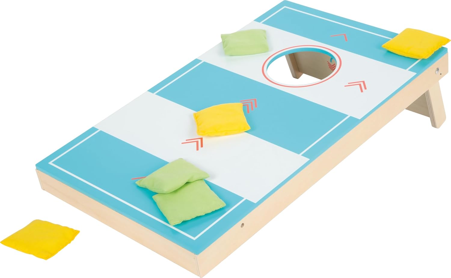 small foot Cornhole und Sling Puck Spiel „Active“ aus Holz, 2-in1-Wurfspiel, Familienspiel für Kinder ab 5 Jahren, 12481