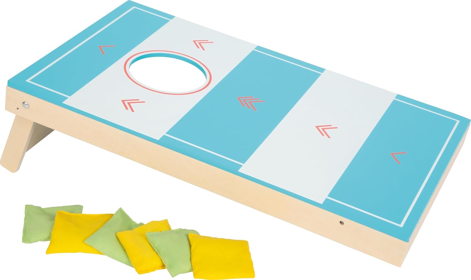small foot Cornhole und Sling Puck Spiel „Active“ aus Holz, 2-in1-Wurfspiel, Familienspiel für Kinder ab 5 Jahren, 12481