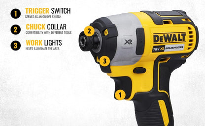 Dewalt Xr Dcf887N-Xj 18V 3 Speed Bl Impact Driver Naked