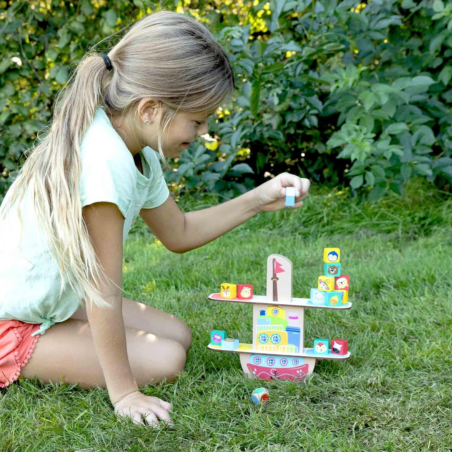 SES Creative 02309 Balancing Game Boat de Madera