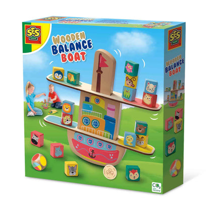 SES Creative 02309 Balancing Game Boat de Madera