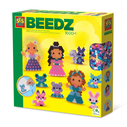 SES Creative 06205 Iron on Beads-Princesses and Animal Friends, Various