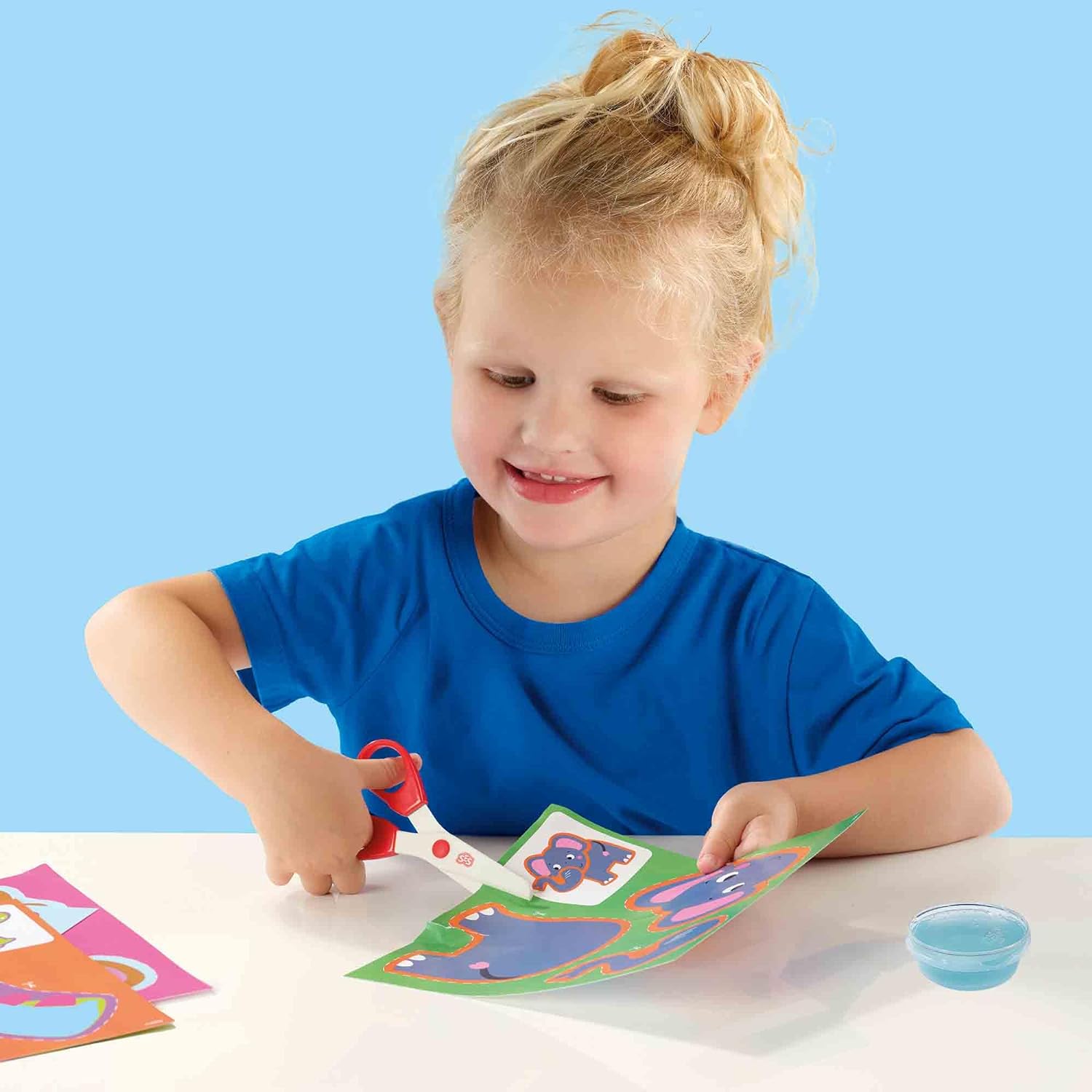 SES Creative 14042 - I Learn to Cut and Paste, Safe Scissors, Complete Set for Young Children