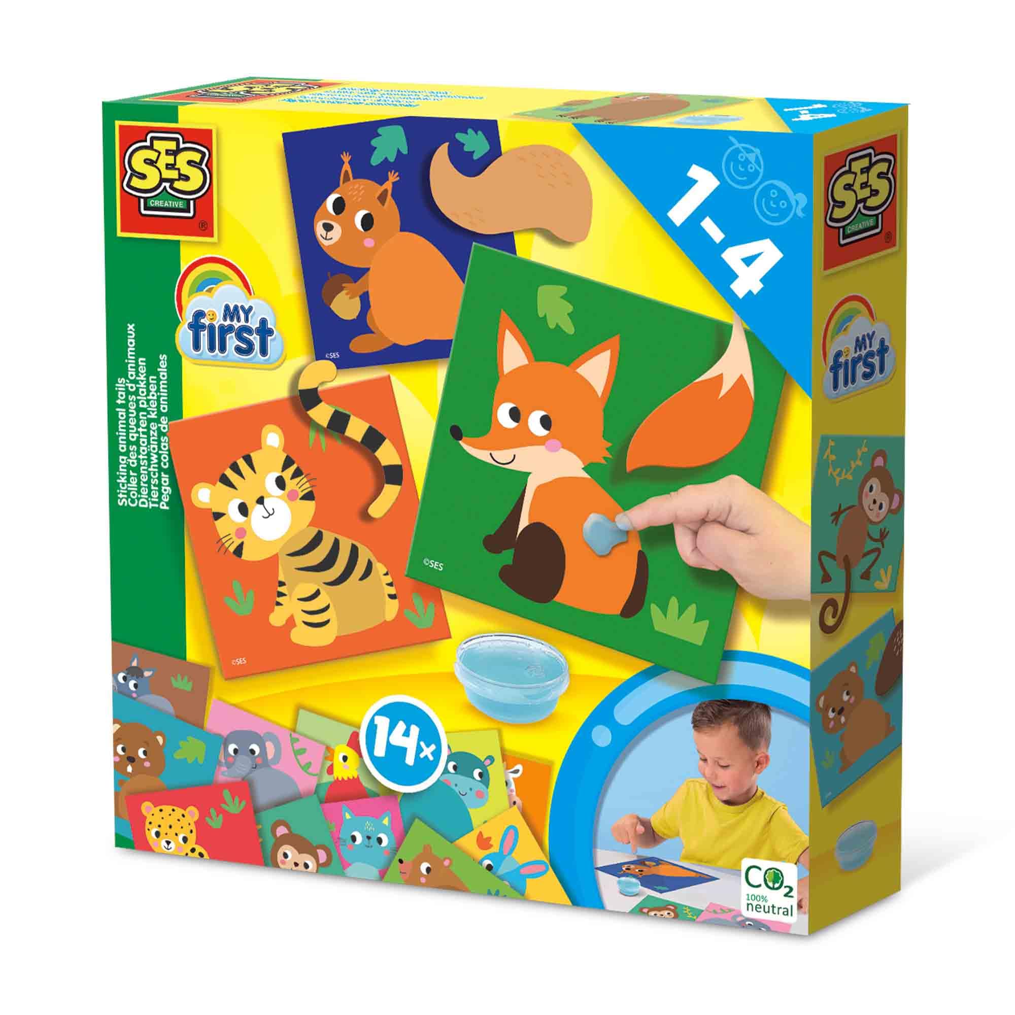 SES Creative 14403 My First-Sticking Animal Tails, Various