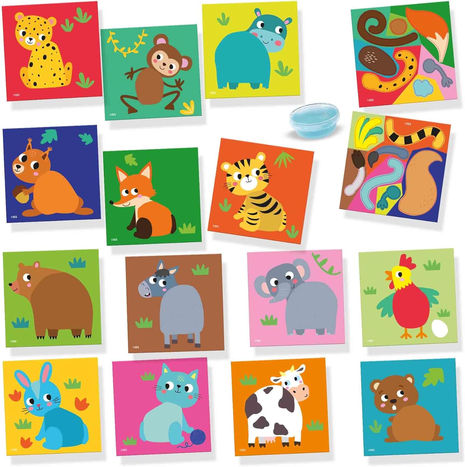 SES Creative 14403 My First-Sticking Animal Tails, Various