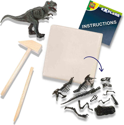 SES Creative- Dino y Esqueleto desenterrando - 2 en 1 (25092