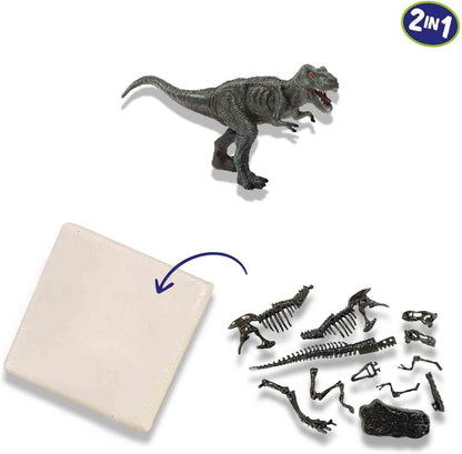 SES Creative- Dino y Esqueleto desenterrando - 2 en 1 (25092
