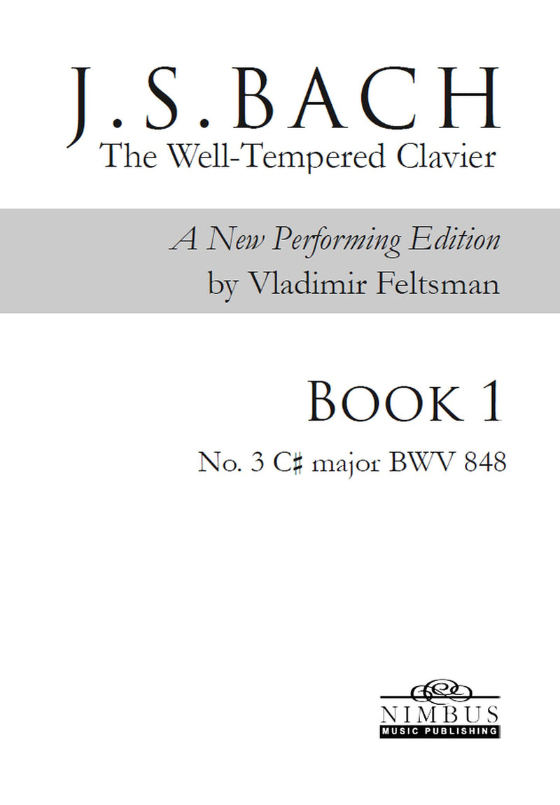 J.S. Bach: The Well-Tempered Clavier Book 1 - No. 3 C# major, BWV 848
