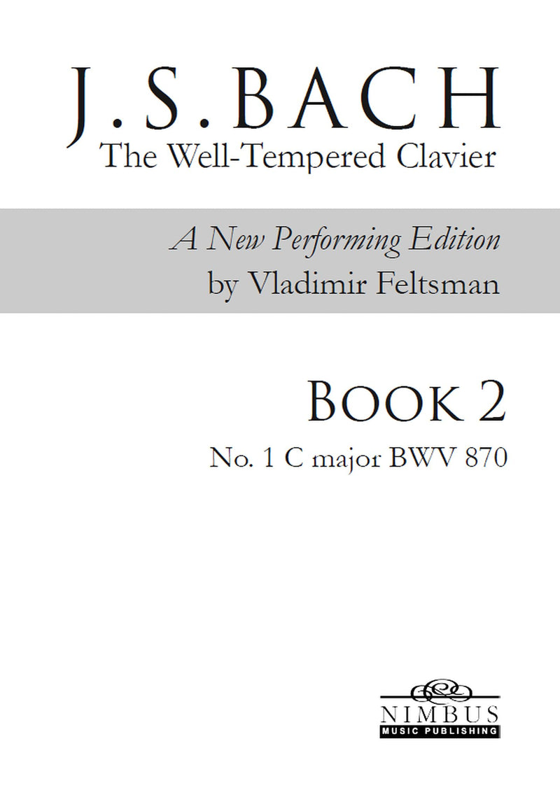 J.S. Bach: The Well-Tempered Clavier Book 2 - No. 1 C major, BWV 870