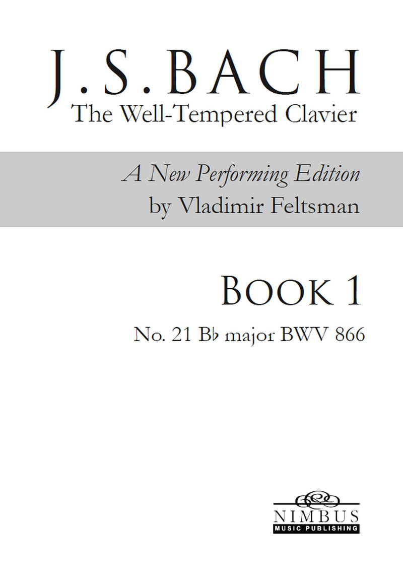 J.S. Bach: The Well-Tempered Clavier Book 1 - No. 21 Bb major, BWV 866