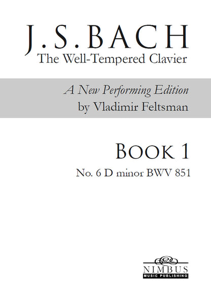 J.S. Bach: The Well-Tempered Clavier Book 1 - No. 6 D minor, BWV 851