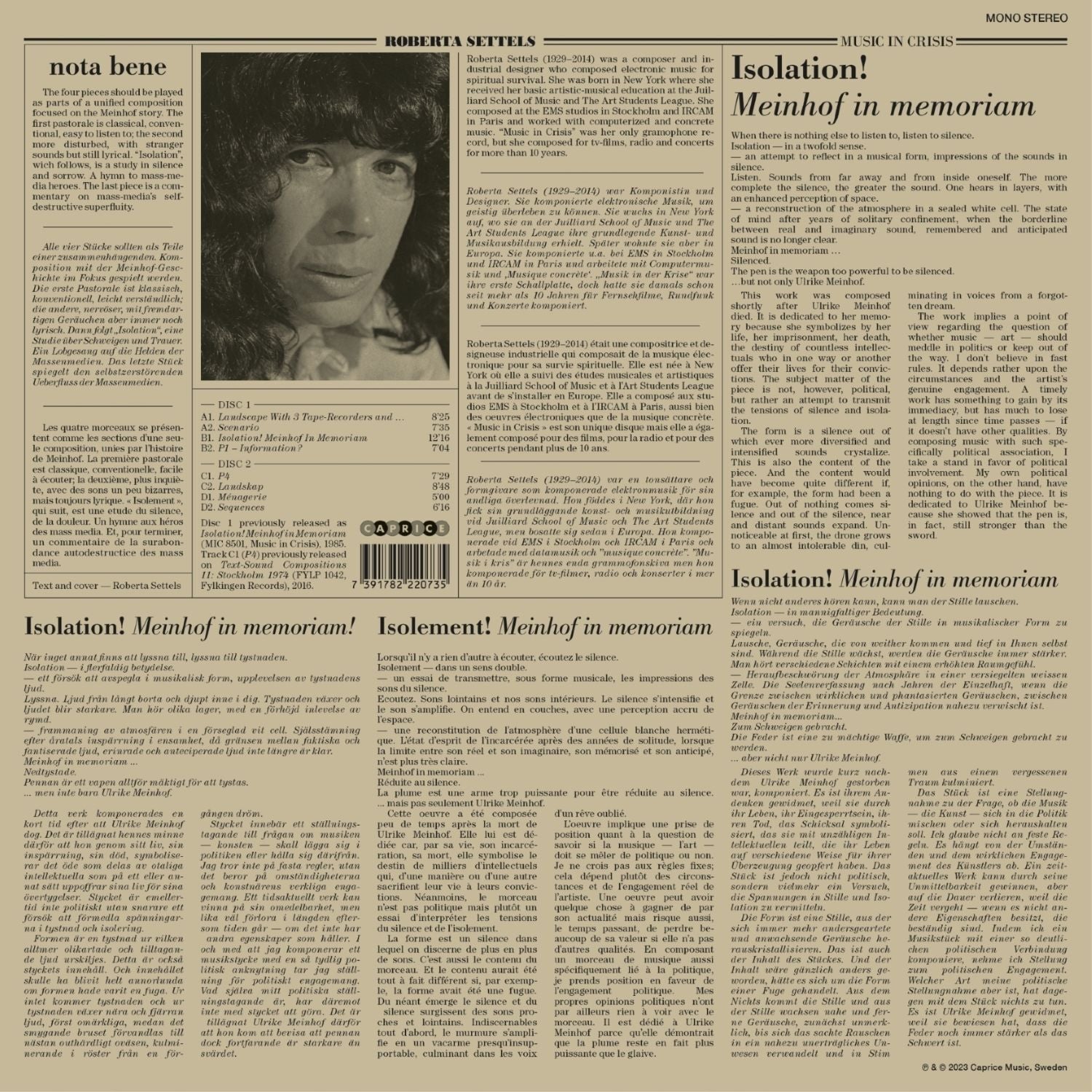 Roberta Settels: Music in Crisis
