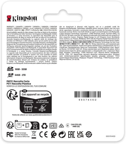 Sdxc Memory Card Kingston Sdr2V6/512Gb 512 Gb