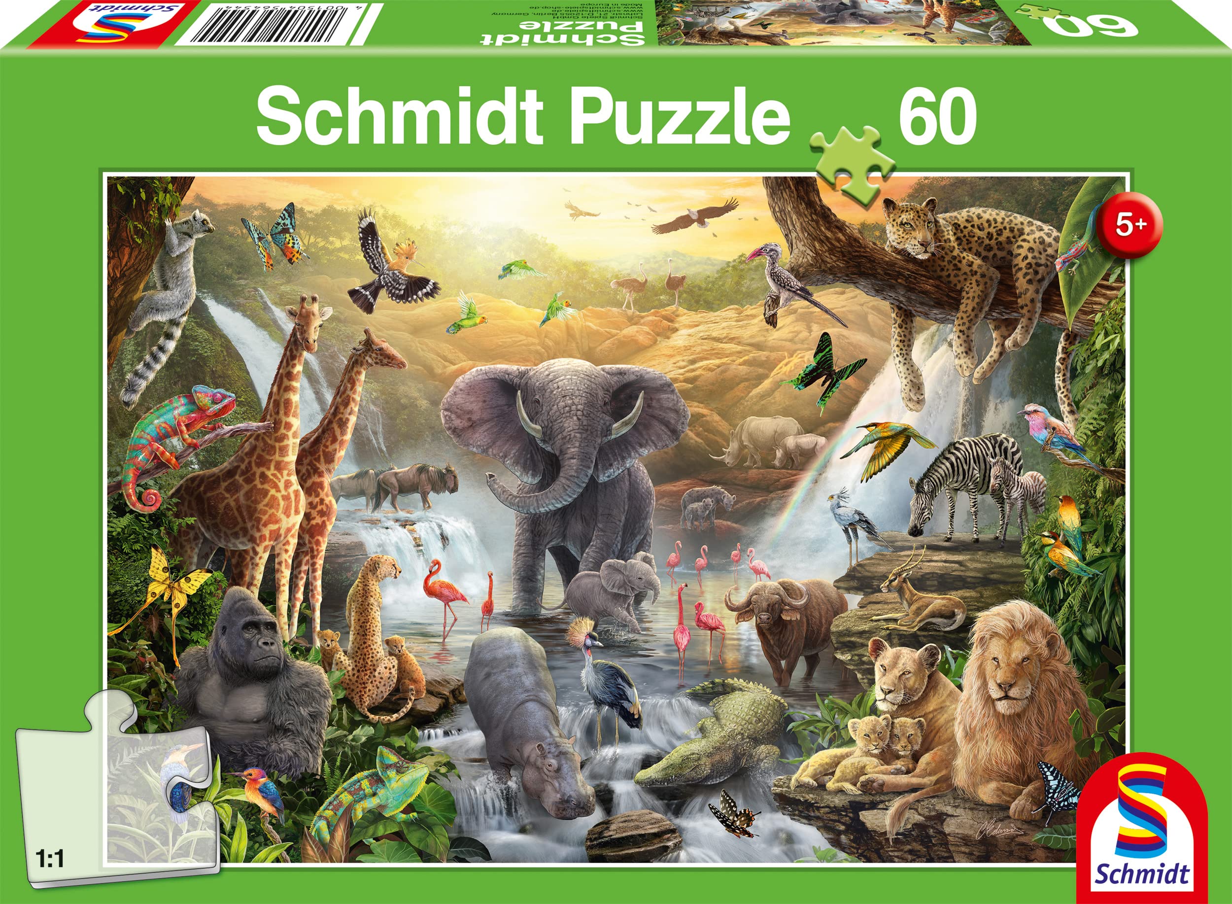 Puzzle 60 pièces : Animaux en Afrique