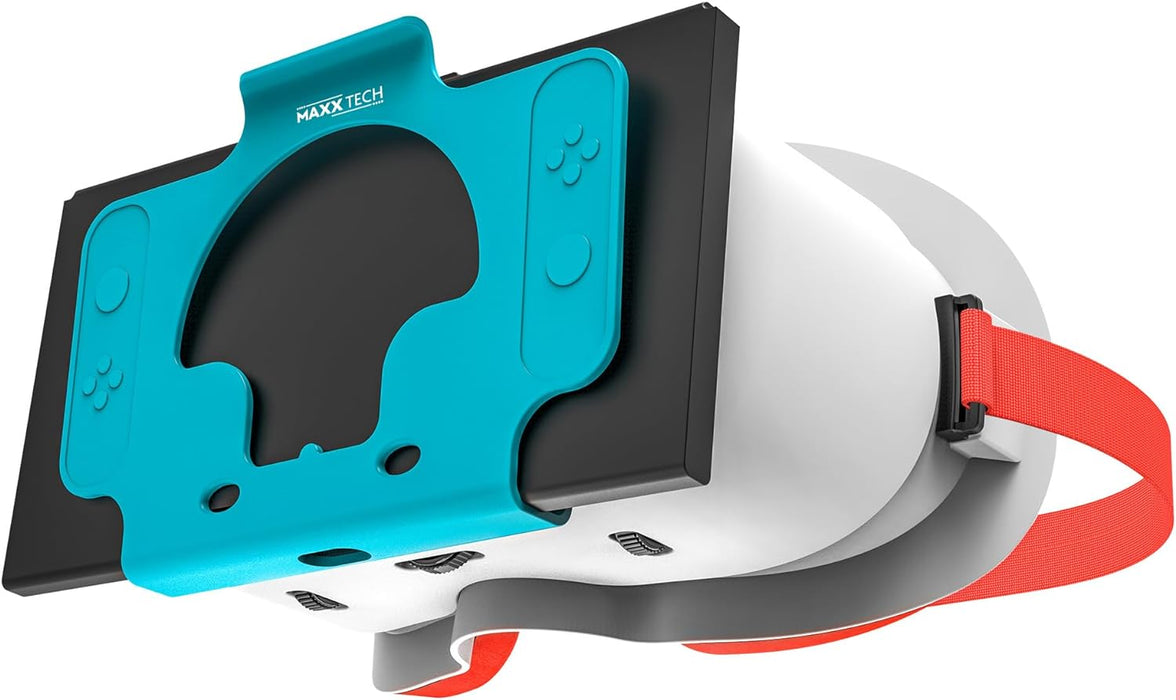 Maxx Tech VR Switch Headset V2 – designed for Switch & Switch OLED with adjustable lens & strap for VR supported games – Zelda: Breath of the Wild, Super Smash Bros, Super Mario Odyssey and YouTube VR