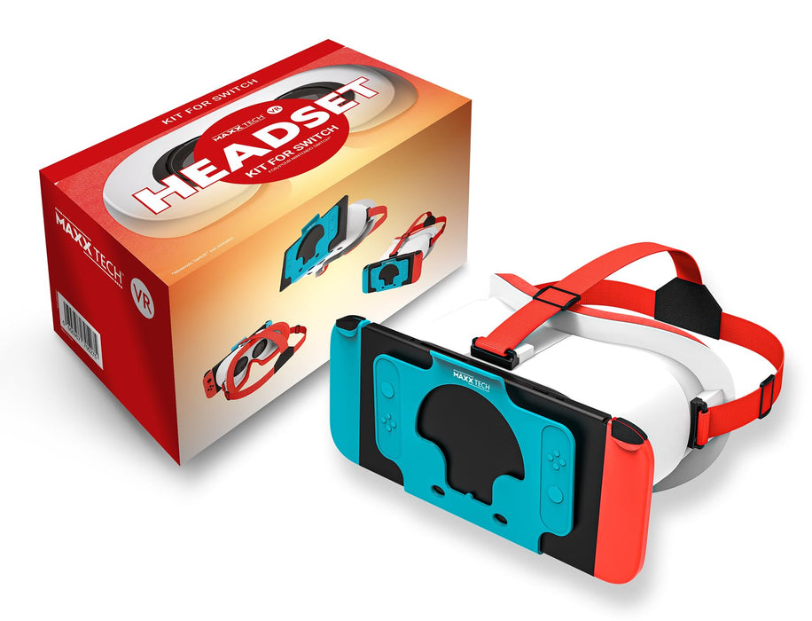 Maxx Tech VR Switch Headset V2 – designed for Switch & Switch OLED with adjustable lens & strap for VR supported games – Zelda: Breath of the Wild, Super Smash Bros, Super Mario Odyssey and YouTube VR
