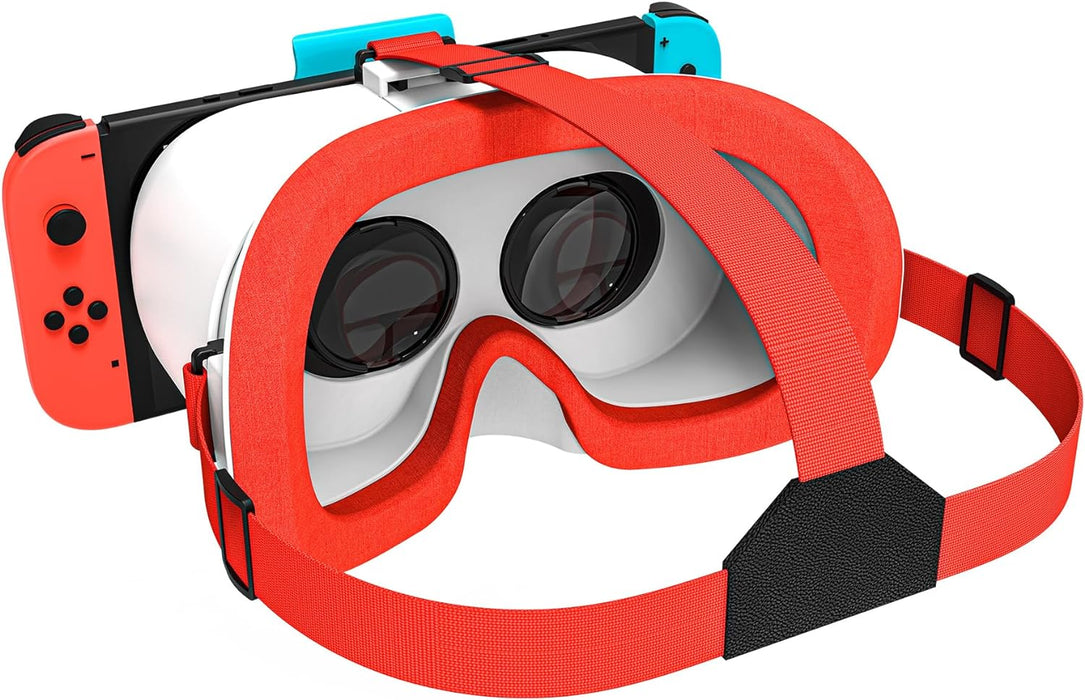 Maxx Tech VR Switch Headset V2 – designed for Switch & Switch OLED with adjustable lens & strap for VR supported games – Zelda: Breath of the Wild, Super Smash Bros, Super Mario Odyssey and YouTube VR