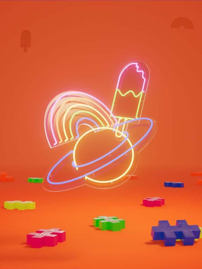 Plus-Plus 300.4186 Neon Tube (240 pcs), Multi-Colour