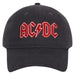 Ac/Dc Logo Charcoal Dad Cap