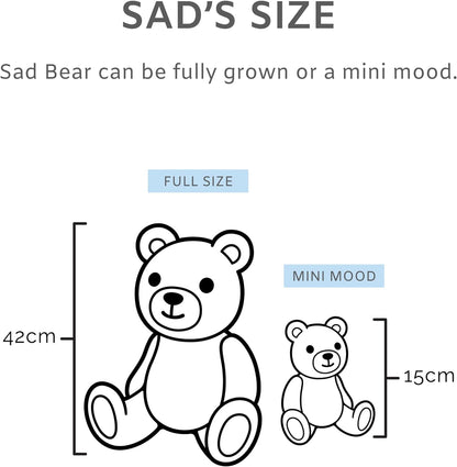Mood Bears | Sad Teddy Bears for All Ages | Soft Plush Stuffed Animal Toy | Cuddly Teddy Bear for Babies