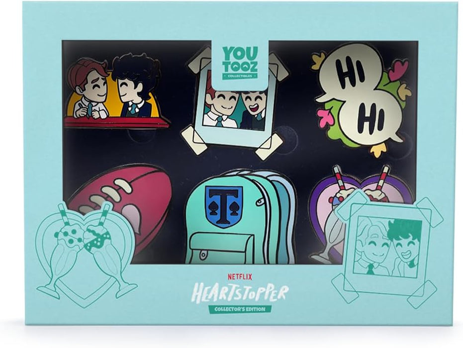 Youtooz Heartstopper Pin Set, Official Licensed Heartstopper Pins, Collectors Box Includes 6 Pins By Youtooz Heartstopper Collection, S, Enamel, no gemstone