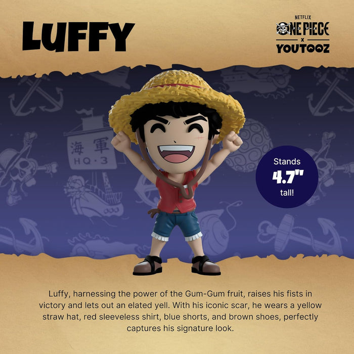 Youtooz One Piece Luffy 11.9 cm Vinyl Luffy Figure Collectible Luffy from One Piece One Piece Collection