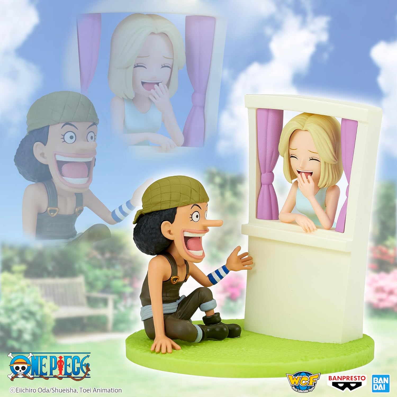 Banpresto BP88702P Usopp&Kaya One Piece World Collectable, Log Stories, 7 cm, mehrfarbig