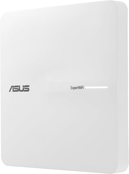 ASUS ExpertWiFi EBA63 Dual-Band WiFi 6 access point, suitable for all businesses, supports AiMesh-compatible models, PoE powered and easy management app