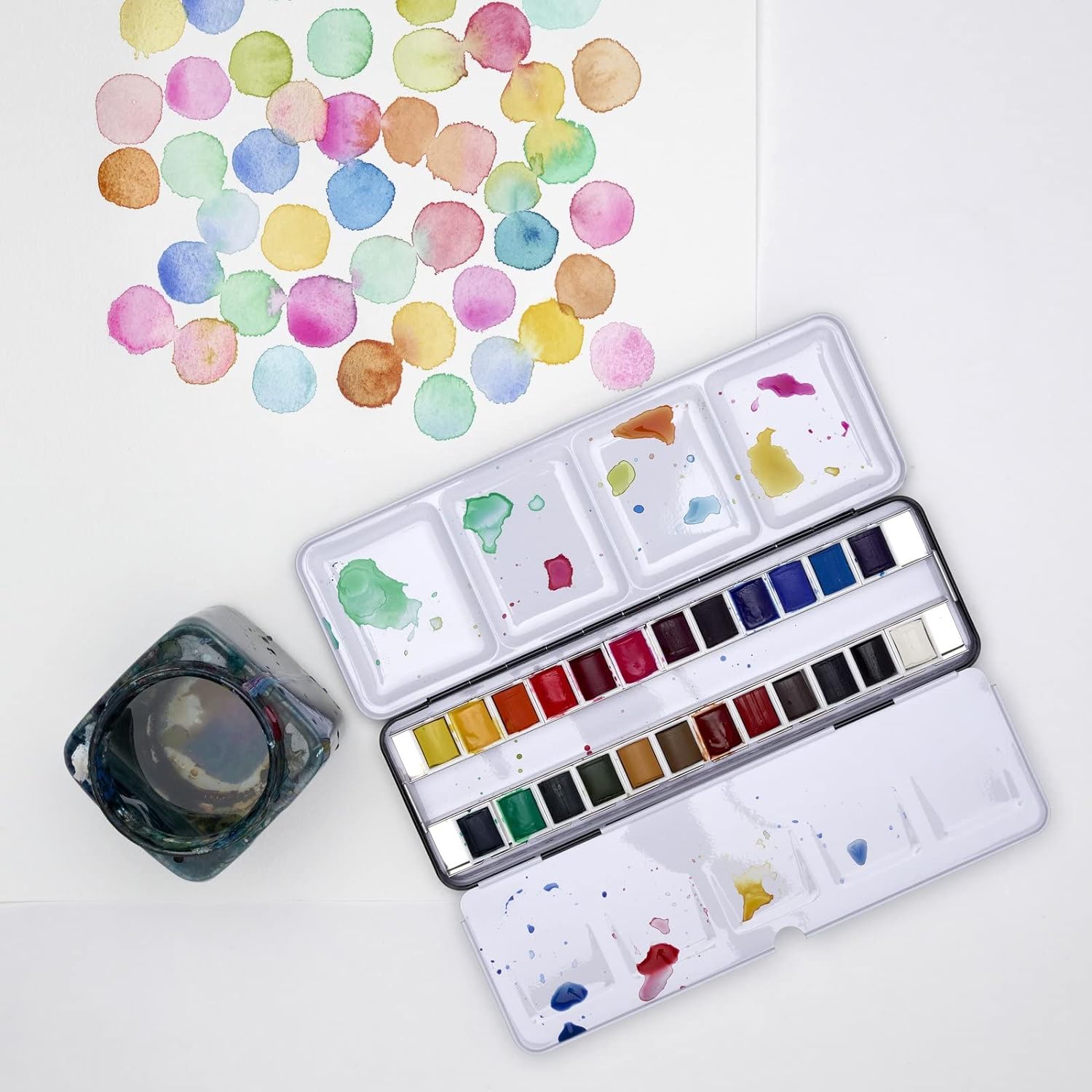 Winsor & Newton, Cotman Watercolour, 'Complete Travel Tin' , 24 x Half Pans