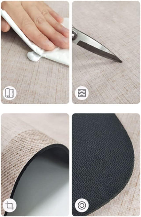 Prachtig Vloerkleed fluweel Rechthoekige vloerkleden antislip Easy-Cleaning Runner Rug Vloerkleed Wasbaar vloerkleed Woonkamer Keuken Badkamer knus 120cm/47.2in D