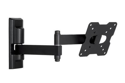 Meliconi FLATSTYLE FDR100, Double Rotation TV Wall Mount, Flat TV bracket from 14" to 25", VESA mount 50-75-100, Load capacity 25 Kg, Made in Italy, Black