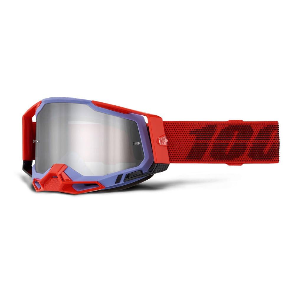 100%, RACECRAFT 2 Goggle Cleat - Mirror Silver Lens, ADULT