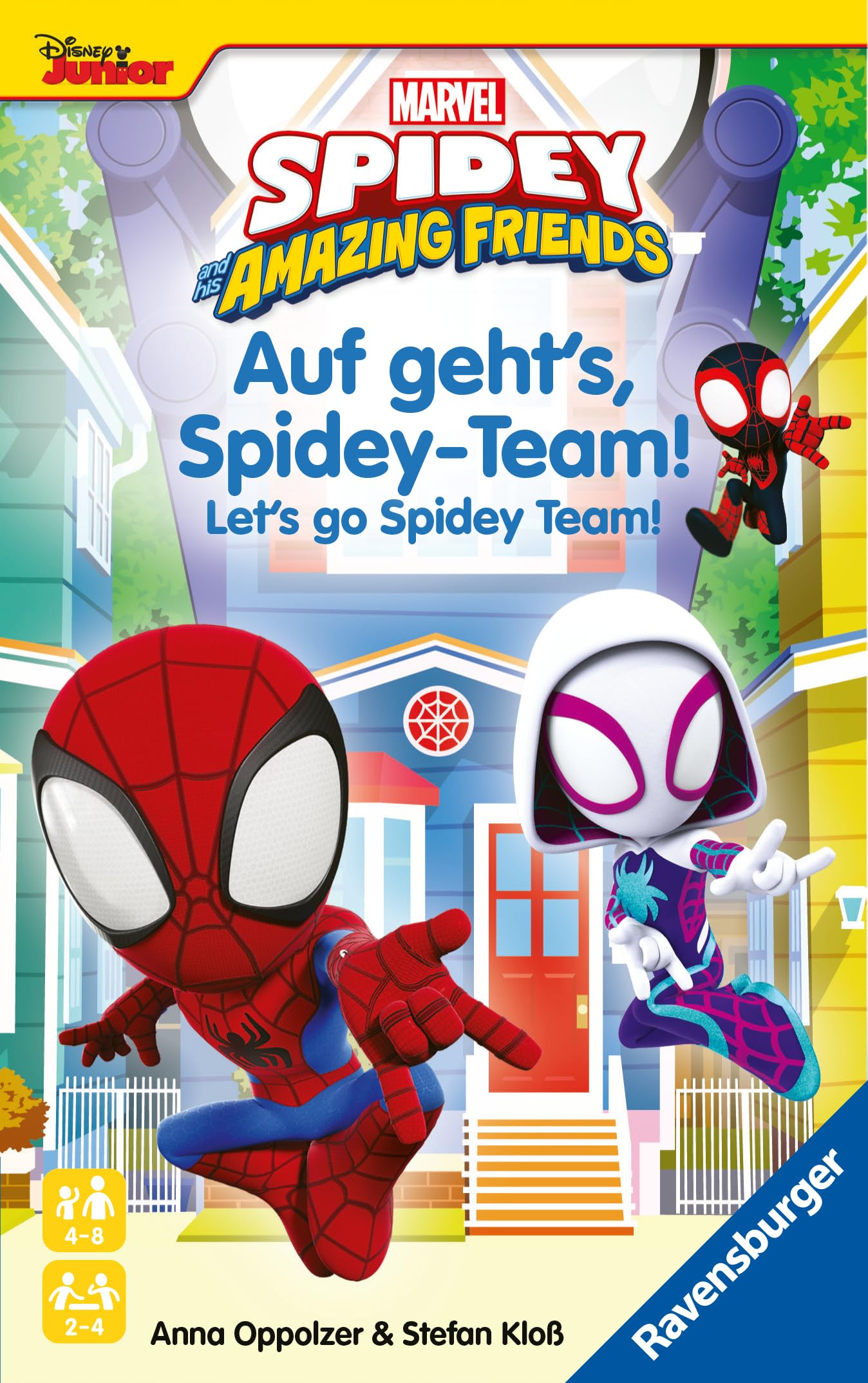 Ravensburger 22594 Spidey and his Amazing Friends - Auf geht's, Spidey-Team! - Mitbringspiel für 2-4 Spieler ab 4 Jahren in dem Spidey und seine heldenhaften Super-Freunde um die Wette klettern