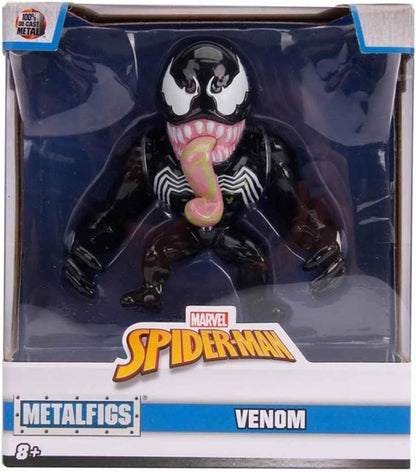 Jada - Venom Figura 10 cm en Metal- 100% Licencia auténtica Marvel, Altamente Coleccionable (253221008)