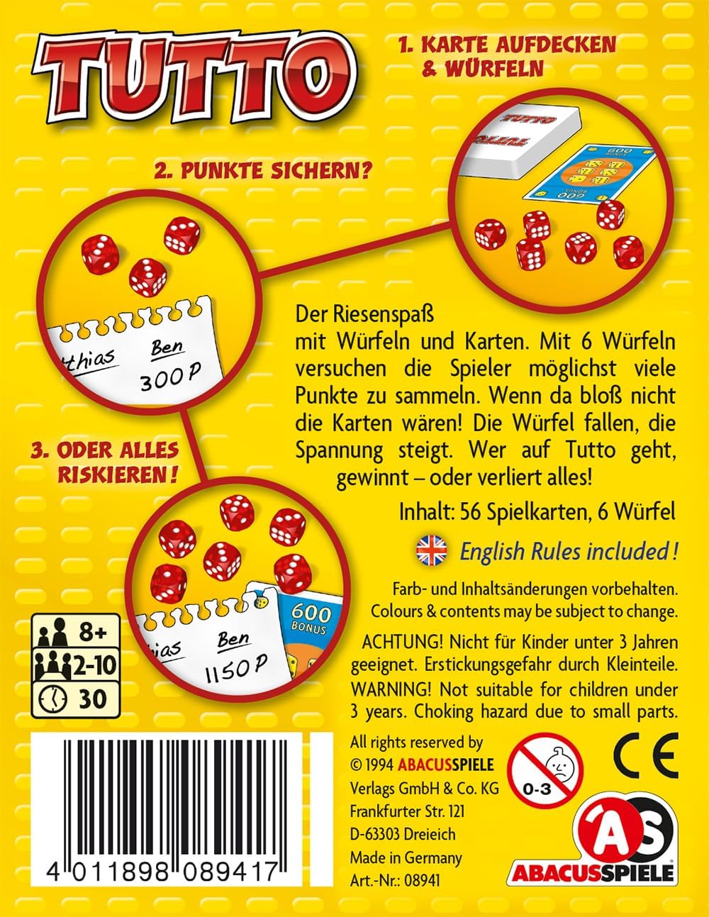 Abacus Spiele ABA08941 Volle Lotte Tutto Card Game
