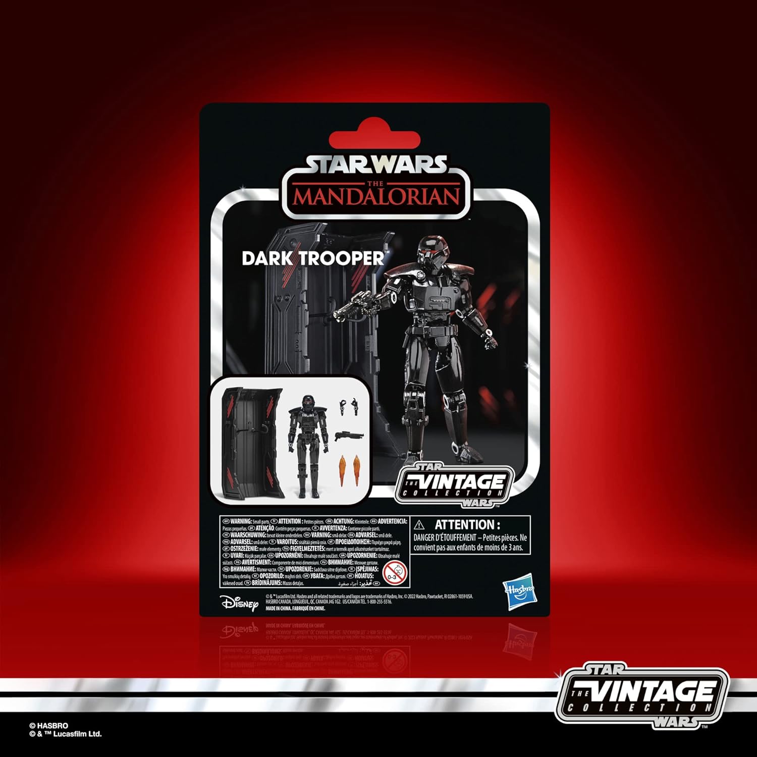 Star Wars The Vintage Collection Dark Trooper Toy, 3.75-Inch-Scale The Mandalorian Action Figure for Kids Ages 4 and Up