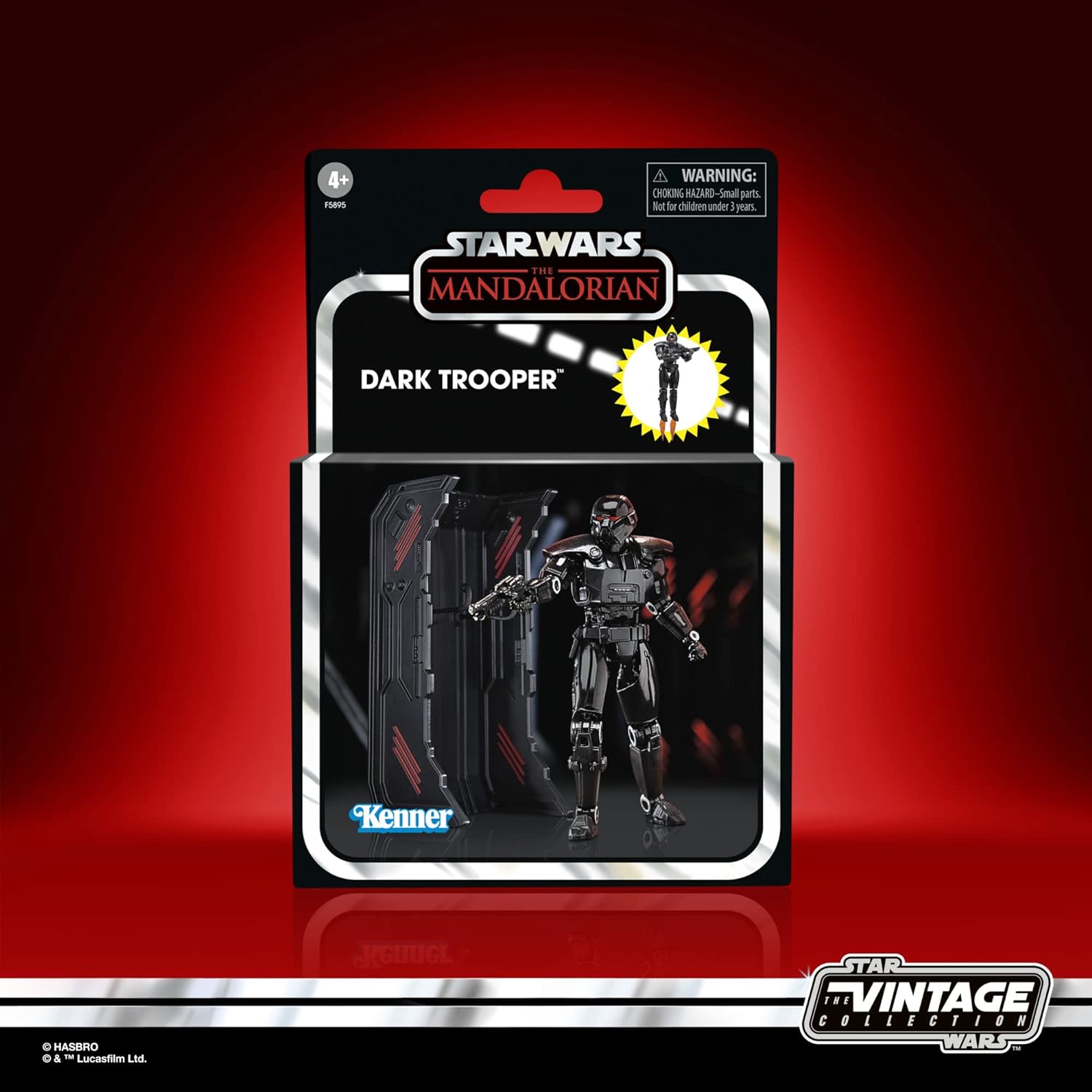 Star Wars The Vintage Collection Dark Trooper Toy, 3.75-Inch-Scale The Mandalorian Action Figure for Kids Ages 4 and Up