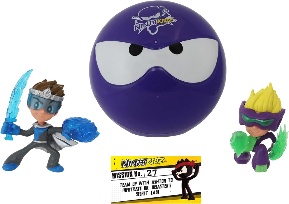 blip toys 61193 Mini Ball Offical Kidz TV Merchandise Includes 2 Mystery Ninja Figures and Mission Card