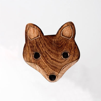 Sass & Belle Wooden Brown Fox Coasters - Set of 6
