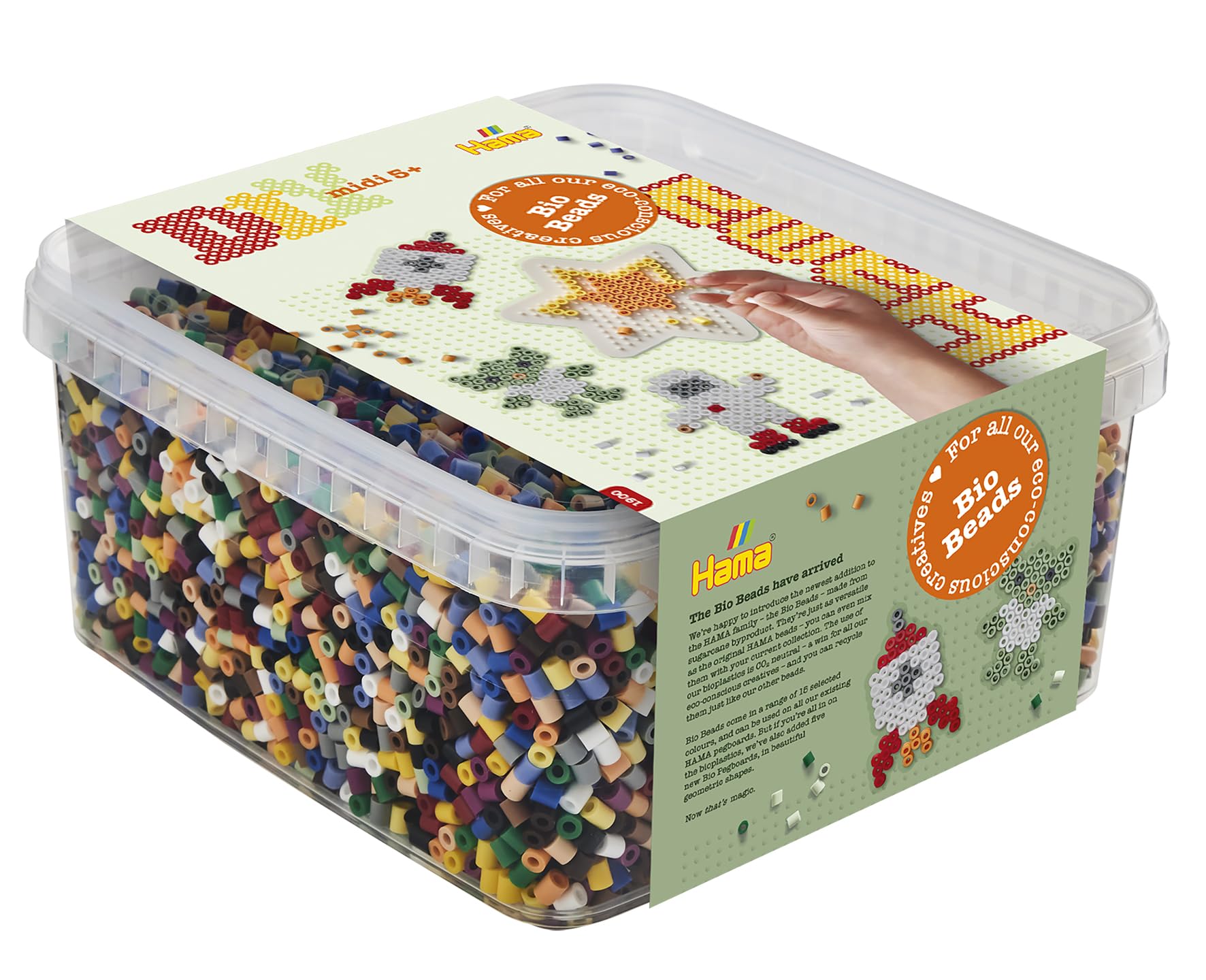 HAMA - BIO midi - 15,000 pcs 1 star plate in bucket (371900