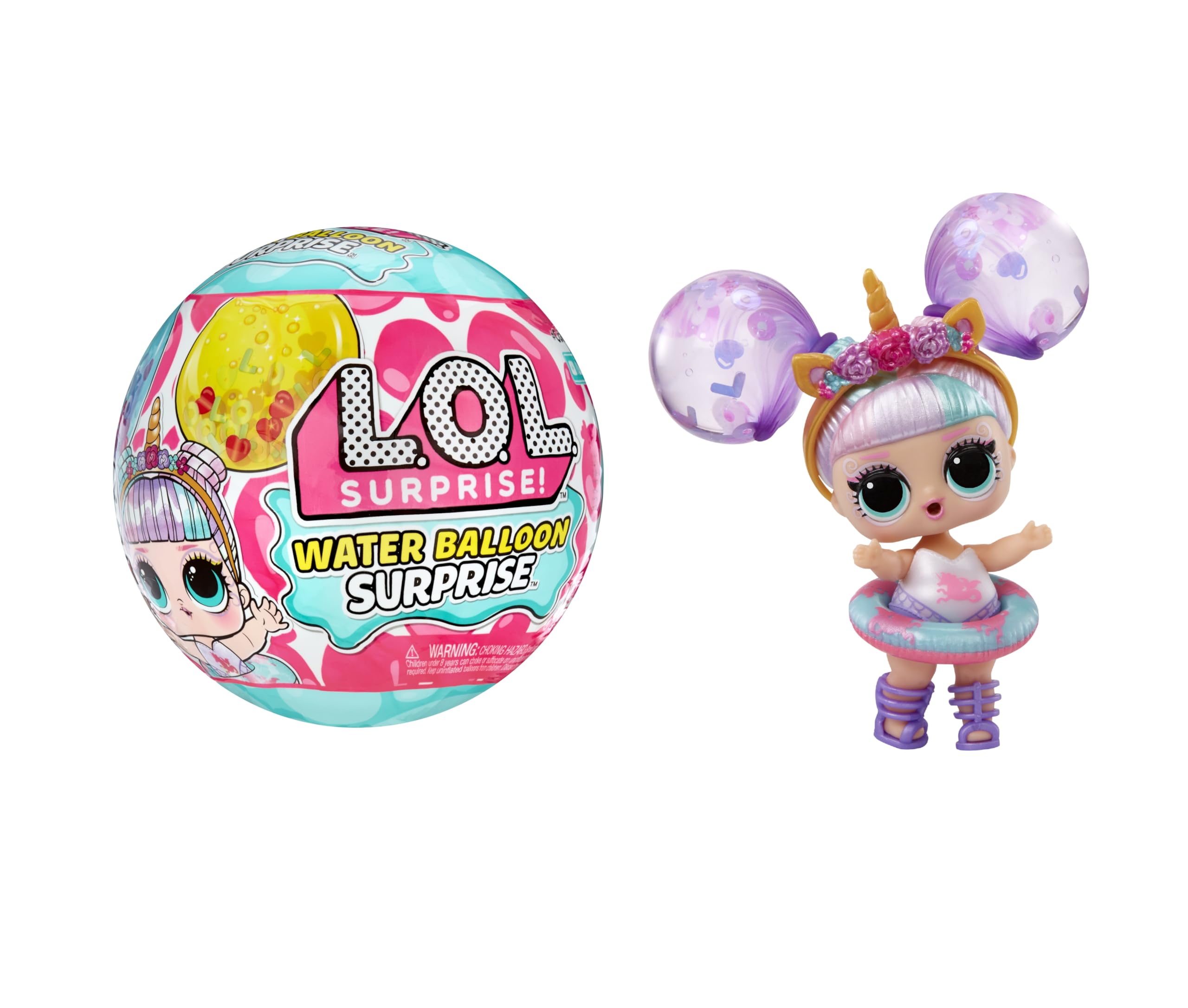 LOL Surprise Water Balloon Surprise - Limited Edition Collectible Dolls with Water Balloon Hair - 4 Ways to Play including Glitter Balloons and Water Play - Great for Girls Ages 3+