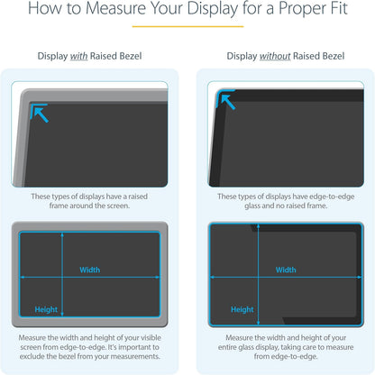 Startech.Com Monitor Privacy Screen For 34 Inch Ultrawide Display, 21:9 Widescreen Computer Screen Security Filter, Blue