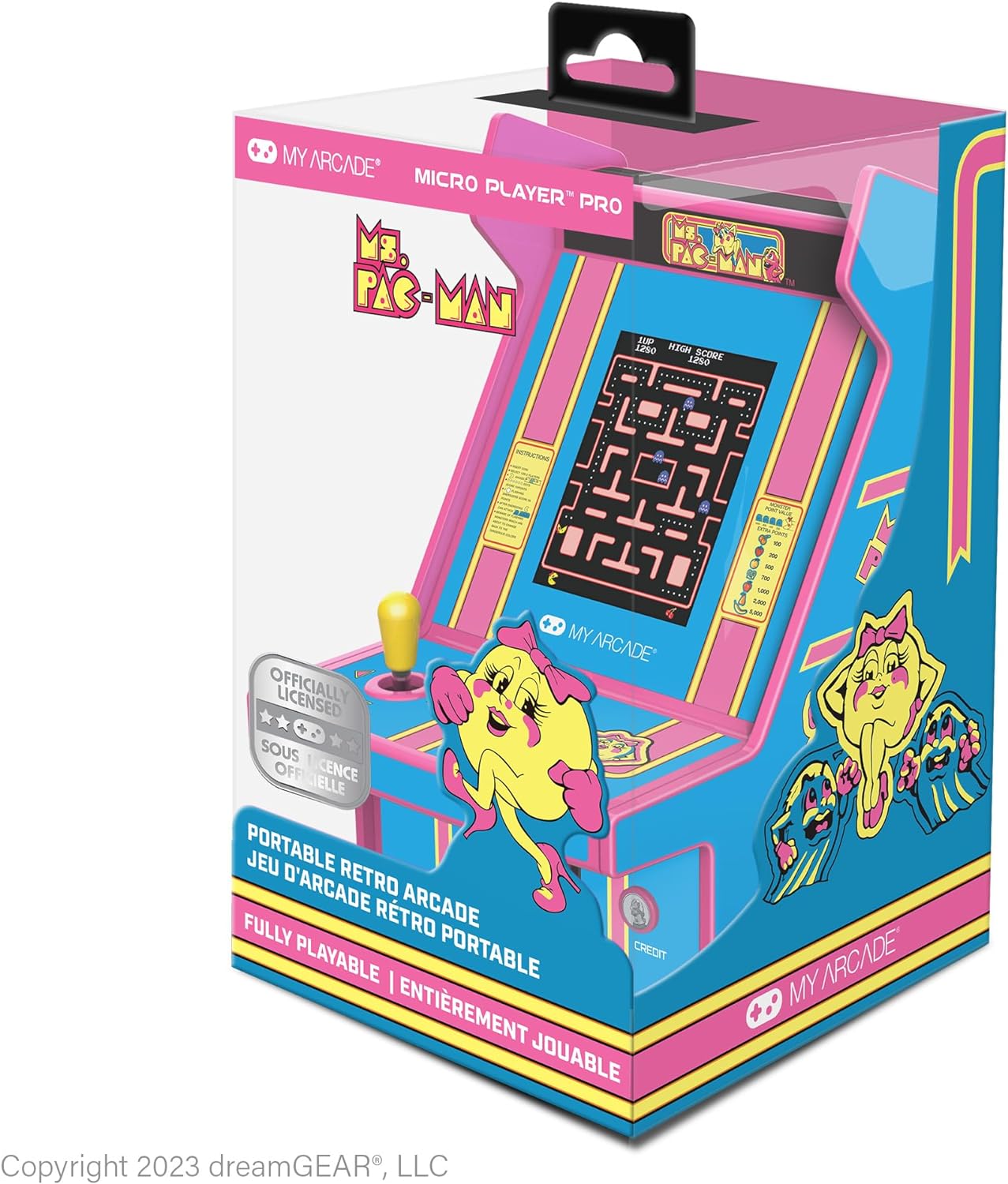 My Arcade DGUNL-7009 MS. PAC-MAN Micro Player Pro Portable Retro Arcade