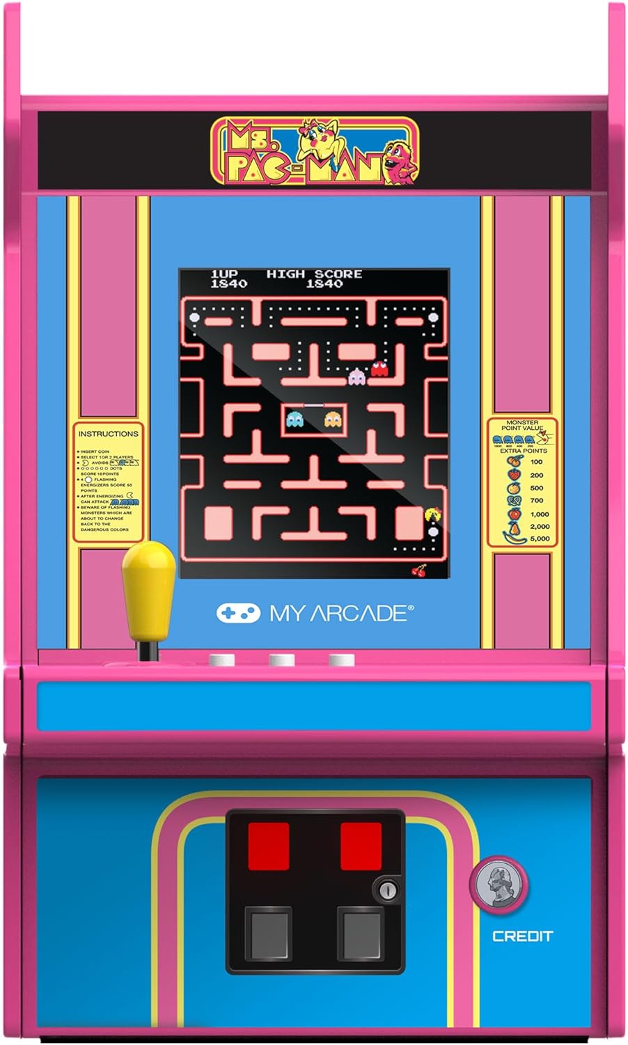My Arcade DGUNL-7009 MS. PAC-MAN Micro Player Pro Portable Retro Arcade