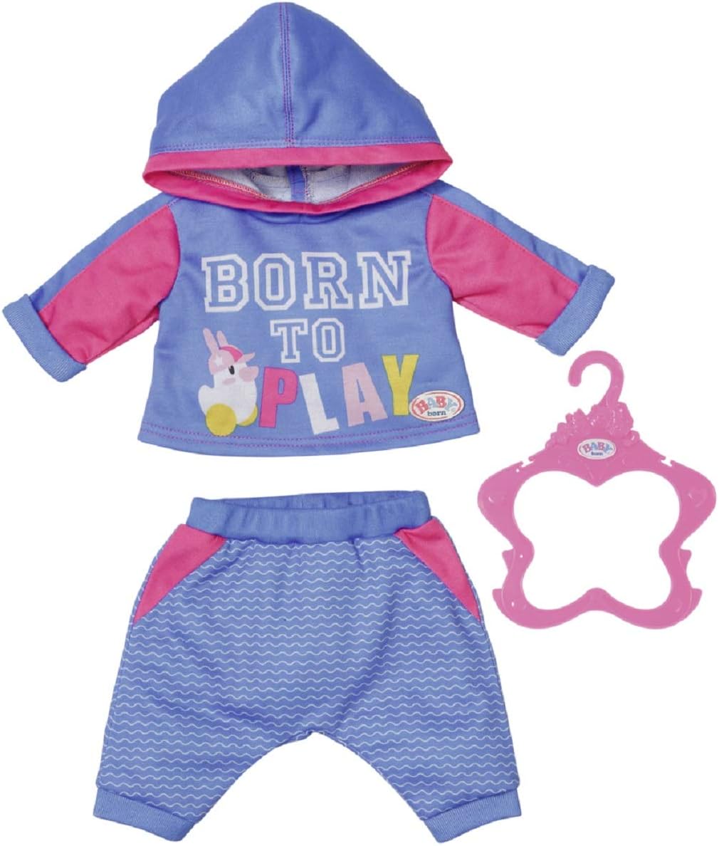 BABY born Jogging Suit 43cm - For Toddlers 3 Years & Up, Pack of 1, (Assorted Color)