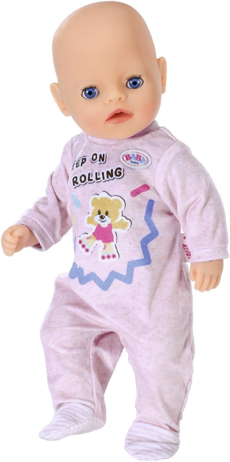 BABY born 830574 Little Romper-Clothing for 36cm Dolls-for Toddlers Ages 12 Months & Up-Easy for Small Hands-Includes Romper & Hanger-Pink